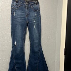 L&B Women's Blue Flared Jeans